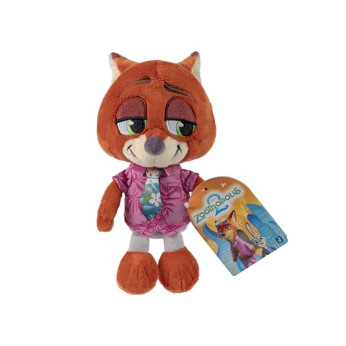 Imagen de Zootrópolis Peluche Nick Wilde de 20 cm de Zootrópolis 2 de Disney Peluches de películas para niños y coleccionistas Apto para Mayores de 3 años