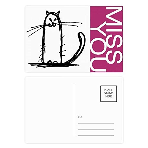 Cartes postales chat souriant DIYthinker pour décorer votre bureau et écrire à vos amis