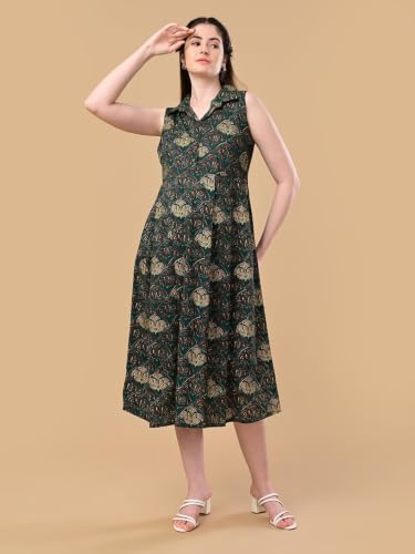 Image of The Mom Store Maternity and Nursing Sleeveless Dress for Women | Casual Dress | Pre and Post Pregnancy Wear | Printed Stylish Dress for New Mom | Trendy Dresses for Women's