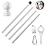 BONWIN White Flag Pole Kit for House, 5 FT Thickened Stainless Steel Outside Wall Mount Flagpole for 3x5' American Flag with 1" Tangle Free 360° Rotating Flag Pole Rings Hardware for Porch Residential