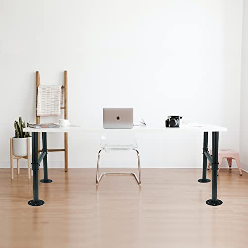 28" Metal Coffee Table Legs - Black Furniture Leg Set With Floor Protectors - Diy Projects For Bench Desk Dining Board Chairs #TOP6