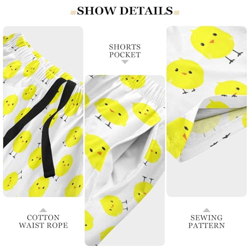 Men's Pajama Shorts Chicken Athletic Pajama Sleep Bottoms with Pockets 23019434