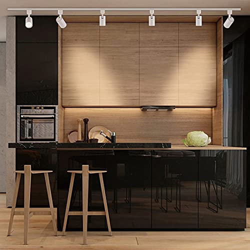 Arcfox 7W Led Track Lighting Heads 3000K Dimmable H Type Track Light Fixture Ceiling Spotlight 24° Cri90 3-Wire For Shopping Mall Living Room Kitchen Retail Store Pack Of 6 White #TOP4