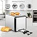 Toaster 2 Slice,Touchscreen Stainless Steel Digital Toaster with Countdown Timer,Extra Wide Slots,6 Toast Settings,Reheat,Defrost,Cancel Functions,Removable Crumb Tray 800W
