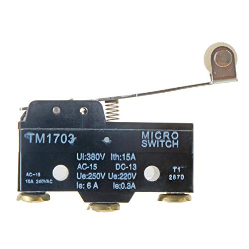 Tm-1703 250V Ac 15A Screw Terminals Long Hinge Roller Lever Micro Limit Switch #TOP4