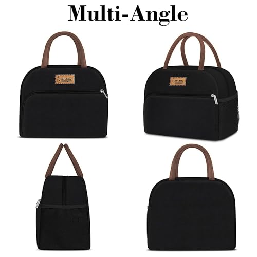 Image of Misamo Enterprise Insulated Lunch Bag, Leakproof, High Capacity, Black