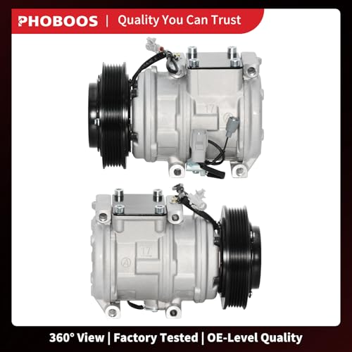 Image of PHOBOOS A /C compressor with Clutch Compatible with Toyota Camry 1994-2001, Avalon 1995-1999, Solara 1999-2003, Lexus ES30 1994-1998, V6 3.0L, With 10PA17C Compressor, Ref.CO 10241GLC