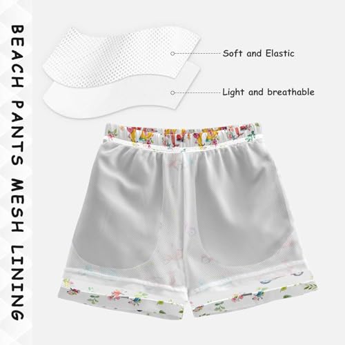 Boys Swim Trunks Quick Dry UPF 50+ Beach Board Shorts Kids Bathing Suits Swimsuit 2T Flower Electric Bike4