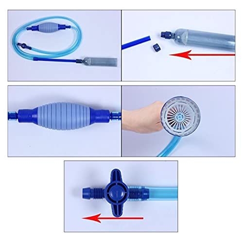 DOCAISIC Changeur d'eau de Poisson Changeur d'eau Aquarium Lave-Linge Aspirateur de Sable Aquarium Siphon Nettoyage Sand Wider Outil Fournitures de réservoirs de Poisson (Color : A) Cover