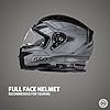 Royal Enfield Mettle Full Face Tech Isi, Dot & Ece Certified Riding Helmet Mt Grey (L) 60 -High Impact Grade Polycarbonate and Thermoplastic Blend 9 Parts Eps for Ultimate Impact, Motorcycling