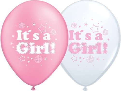 Palloncini Geburt: it's a Girl (ragazza) - Rosa