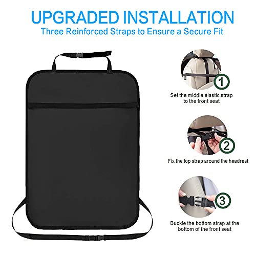 Blyphoo Premium Backseat Organizer For Kids 2 Pack, Heavy Duty Waterproof And Stain Resistant Kick Mats Back Seat Protector, Durable Backseat Car Organizer With Tablet Holder+Storage Pockets #TOP4