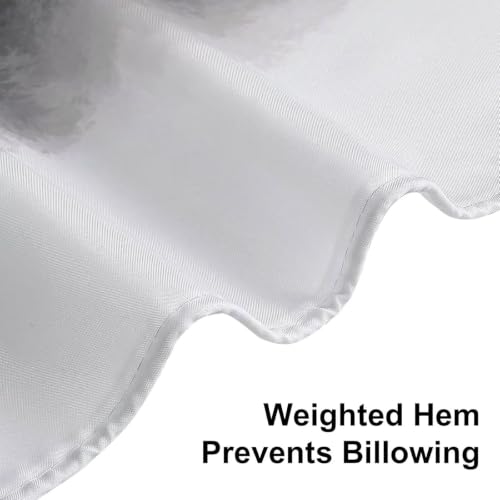 Rideau de douche anti-moisissure en polyester imperméable et lesté