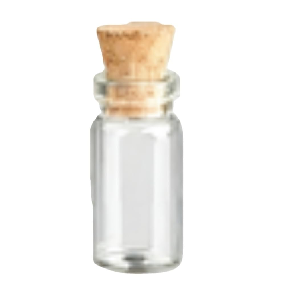 GOCENJIU Small Storage Vial 10pieces High Borosilicate Glass Bottles Mini Empty Jars, Small Vials Lightweight for Wedding DIY