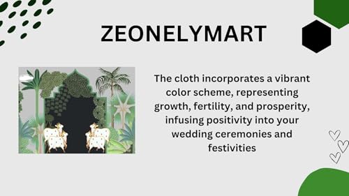 Image of Pichwai Cow Backdrop Cloth for Poja |Backdrops for Decorationss |Background Decorationss Cloth 8 /8 ft (Black picwai Cow (8 8 FT) bhogi Pallu decorationss Backdrop