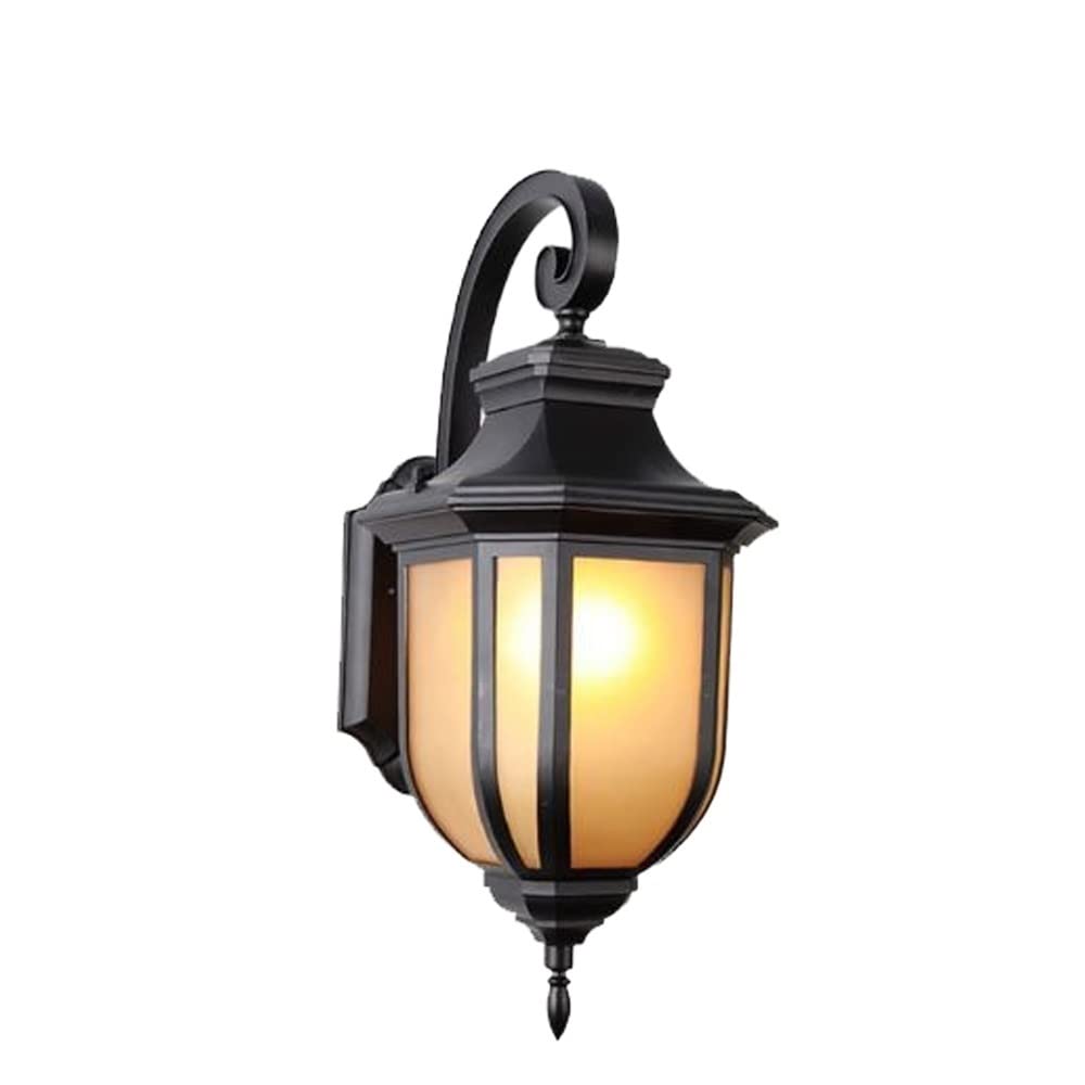 Applique extérieure E27 en alliage d'aluminium classique au design lanterne vintage
