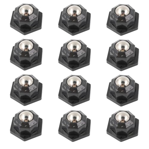 Roulettes pivotantes 360° auto-adhésives Anhoer | Lot de 12 mini roulements pour petit meuble