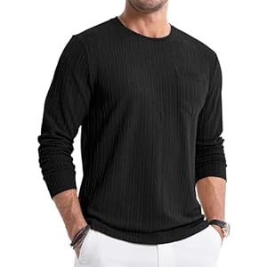 JMIERR-Mens-Long-Sleeve-Shirts-Casual-Crewneck-Pullover-T-Shirt-Stretch-Textured-Knit-Tee-with-Pocket