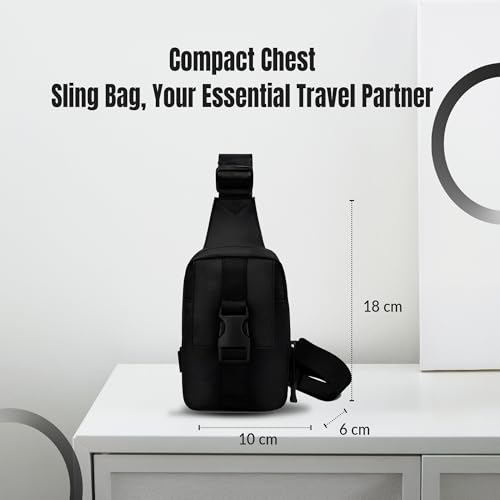 Image of CARRY TRIP Stylish Chest Bag for Men & Women - Small Crossbody Sling Bag for Travel, Hiking & Daily Use - Water Resistant, Lightweight Shoulder Mobile Pouch with Adjustable Strap