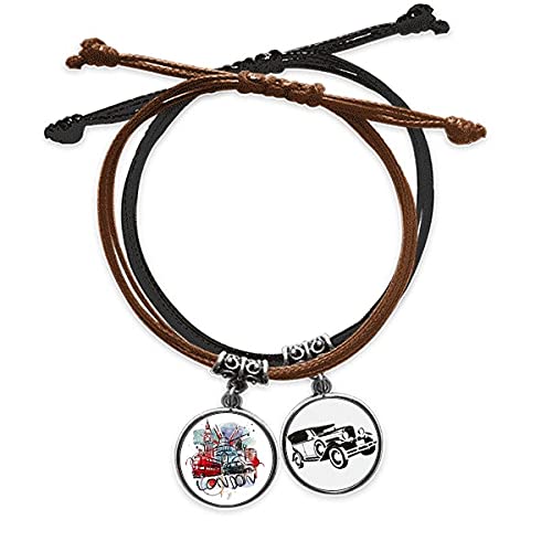 Bracelet Londres en cuir et corde à porter au quotidien pour un style british