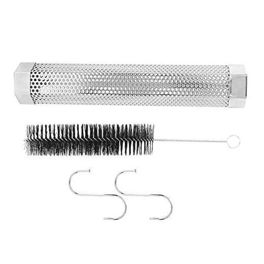 Pipa Ahumada Tubo Ahumado Accesorios Para Barbacoa Tubo Hexagonal De Acero Inoxidable De 12 Pulgadas Para Barbacoa Tubo Ahumado Con Gancho Para Cepillo Parrilla Suministros De Cocina Herramientas Para