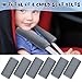 Riakrum 6 Pieces Car Seat Strap Pads Covers for Baby Kids, Carseat Strap Covers Shoulder Pads, Soft Seat Belt Cover for Infant Stroller Safety Belt Cushion for Boy and Girl, 2.4 x 5.7 Inches(Gray)