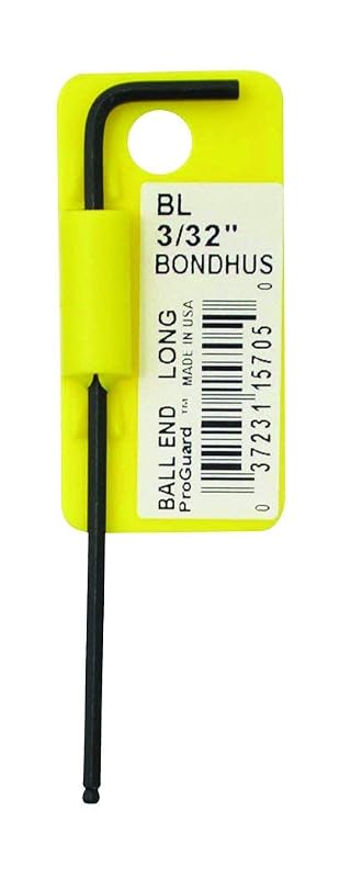 Chave Allen em L Bondhus 15706 com Ponta Esférica SAE de 2,78 mm, Acabamento Escovado, 1 unidade
