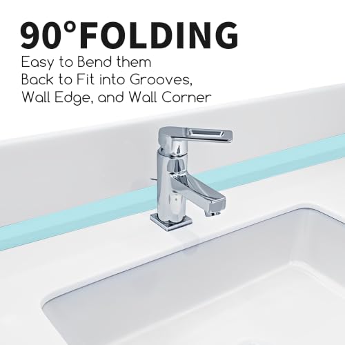 Image of 3 Rolls 10.5 Feet Caulk Tape Toilet Caulking Strip Self Adhesive Bathroom Sealing Peel and Stick Caulk Strip for Bathtub, 1.5 Inches