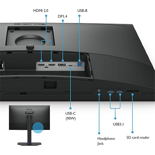 Image of BenQ SW272Q 27-inch 2K 90W USB-C Photographer MacBook /Windows Compatible Monitor, 99% Adobe RGB, 100% sRGB, TUV Anti-Reflection Cert, 1.07 Billion Colors, 16-bit 3D LUT, Wireless Hotkey Puck 2-Pack