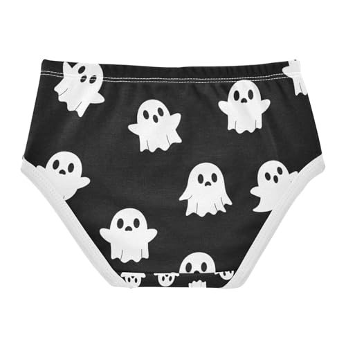 Girls Underwear, Halloween Spooky Black Toddler Panties, Girls Underwear Cotton, 2T–8 Years2