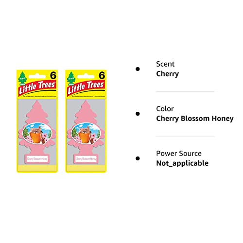 Little Trees Car Air Freshener | Hanging Paper Tree For Home Or Car | Cherry Blossom Honey | 12 Pack #TOP4