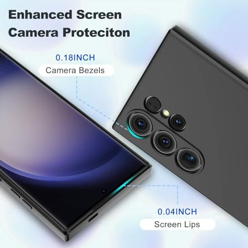 Image of Back Cover for Samsung Galaxy S23 Ultra 5G | Full Camera Protection | Premium Liquid Silicon Case | Flexible Bumper Case for Samsung Galaxy S23 Ultra 5G (Black)