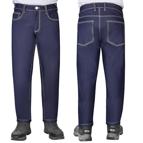 Image of Allextreme Denim Bike Riding Pants with Heavy Duty XY Level 2 Certified HDEVA Knee and Hip Armor Rider Gear Jeans All Weather Protection for Riders Cycling Motorcycle Racing (Black, 30)