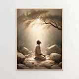 lianyibo 1 Stück Religionsplakate, Garten Gethsemane, Jesus betet, Bild, Gemälde, christliche Druckkunst, Jesus-Druckplakat, 50 x 70 cm, rahmenlos