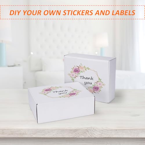 Image of HORLIMER 12x10x4 inches Shipping Boxes Set of 15, White Corrugated Cardboard Box for Mailing, Packaging, Small Business