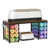 ikkle Craft Organizers and Storage Compatible with Cricut Machines Craft Table Storage with Vinyl Roll Holders, Craft Storage Organizer, Crafting Table Organization Workstation for Craft Room