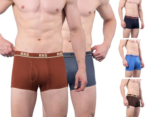Image of RKG Men's Cotton Trunks Soft & Breathable Innerwear | Comfortable Stretch Fit Everyday Underwear | Durable Elastic Waistband | from Dollar Brand