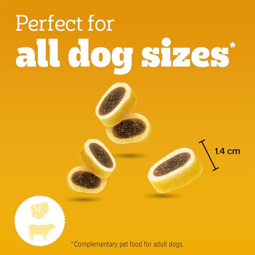 PEDIGREE TASTY MINIS Adult Dog Treats Cheese & Beef Nibbles 140g - Pack of 8, Packaging May Vary - Image 4