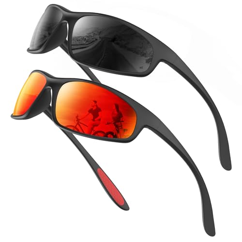 KALIYADI Sport Sunglasses-for-Men Polarized Mens-Sunglasses: Sports Sun Glasses With UV Protection for Running Cycling