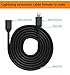 for iPhone Charger Extension Cable,6FT Lightning Extender Dock Cable Compatible with iPhone 14 Pro 13 Pro Max 12 11 X XR 8 7 6 Male to Female Cable Extension Adapter Cord Pass Video,Data,Audio Black