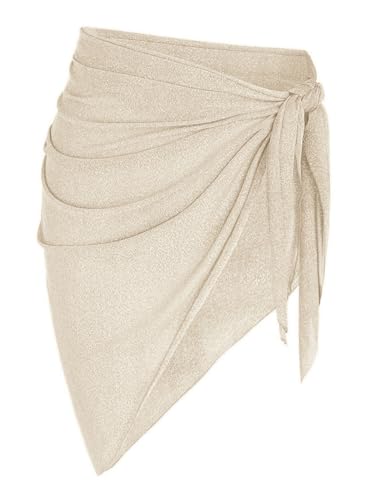 Image of ZAFUL Women's Sarong Coverups Beach Wrap Sheer Bikini Cover Up Mini Skirt | Wraps Swimwear, Cover Ups for Swimwear, Multi-Wear, Texture, Floral