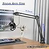 FIFINE Microphone Arm Stand-Heavy Duty Boom Arm, Suspension Scissor Adjustable Mic Stand with Desk Mount, 5/8" Screw, Cable Ties, for Recording Gaming Streaming Podcasting-BM63 #5