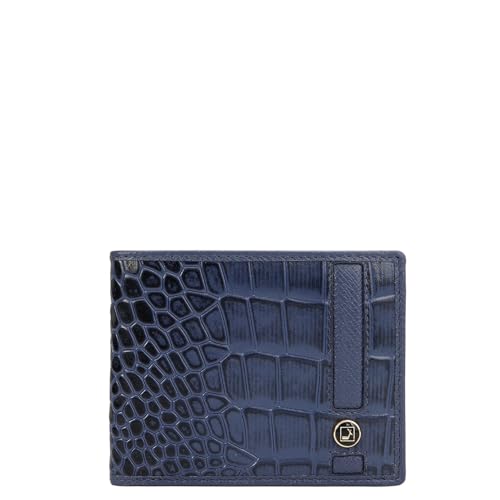 Image of Da Milano Leather RFID Wallet for Men with Multicard Slot - Blue (10287OL)