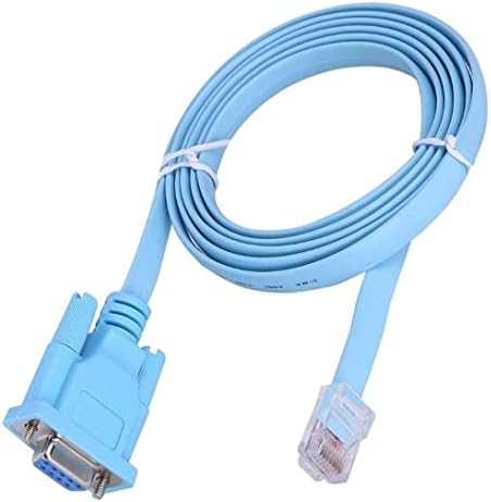 Halokny DB9 Ethernet Cable, DB9 9Pin RS232 to RJ45, DB9 9Pin Female to CAT5 Male Serial Port Network Extender Converter Adapter Cable -1.5M/3Ft