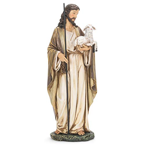Joseph's Studio by Roman Good Shepherd Figure, 10.5" Religious Tabletop Statue, Renaissance Collection, Faith Decor