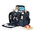 PICNIC TIME Malibu Cooler Picnic Basket, Insulated Cooler Tote with Picnic Set, (Navy Blue with Black Accents)