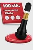 100 Stück TR414 Gummiventile, Universal Autoventil, Snap-In Gummi Ventile, Reifenventil, Autoreifen Ventil, Gummiventil Reifen für Auto, Motorräder
