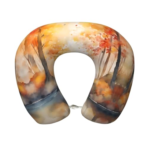 Almohada cuello en U de espuma viscoelástica lavable miniatura 1