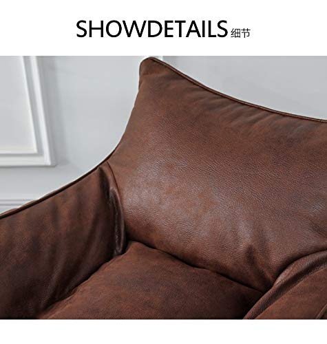 Liuzh Big Single Leather Sofa Queen King Lazy Sofa Chairslipcover No Filler Corner Floor Seat Couch Tatami Armrest Backrest Recliner #TOP3