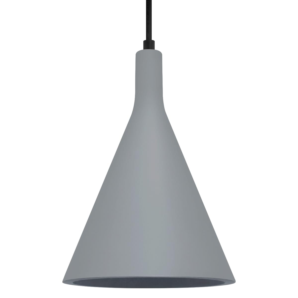 Long Life Lamp Company Grey Ceramic Lamp Shade Pendant Ceiling Light Gypsum 1 Light Pendant K413